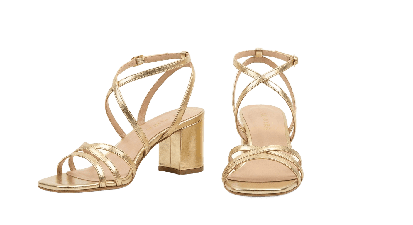 Gold Strap Sandals