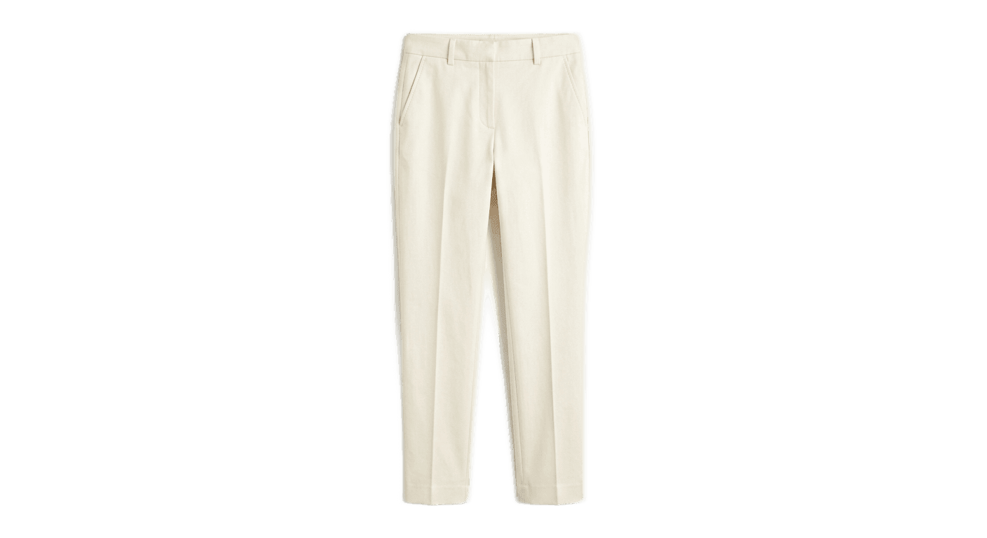 Cream Cigarette Pants