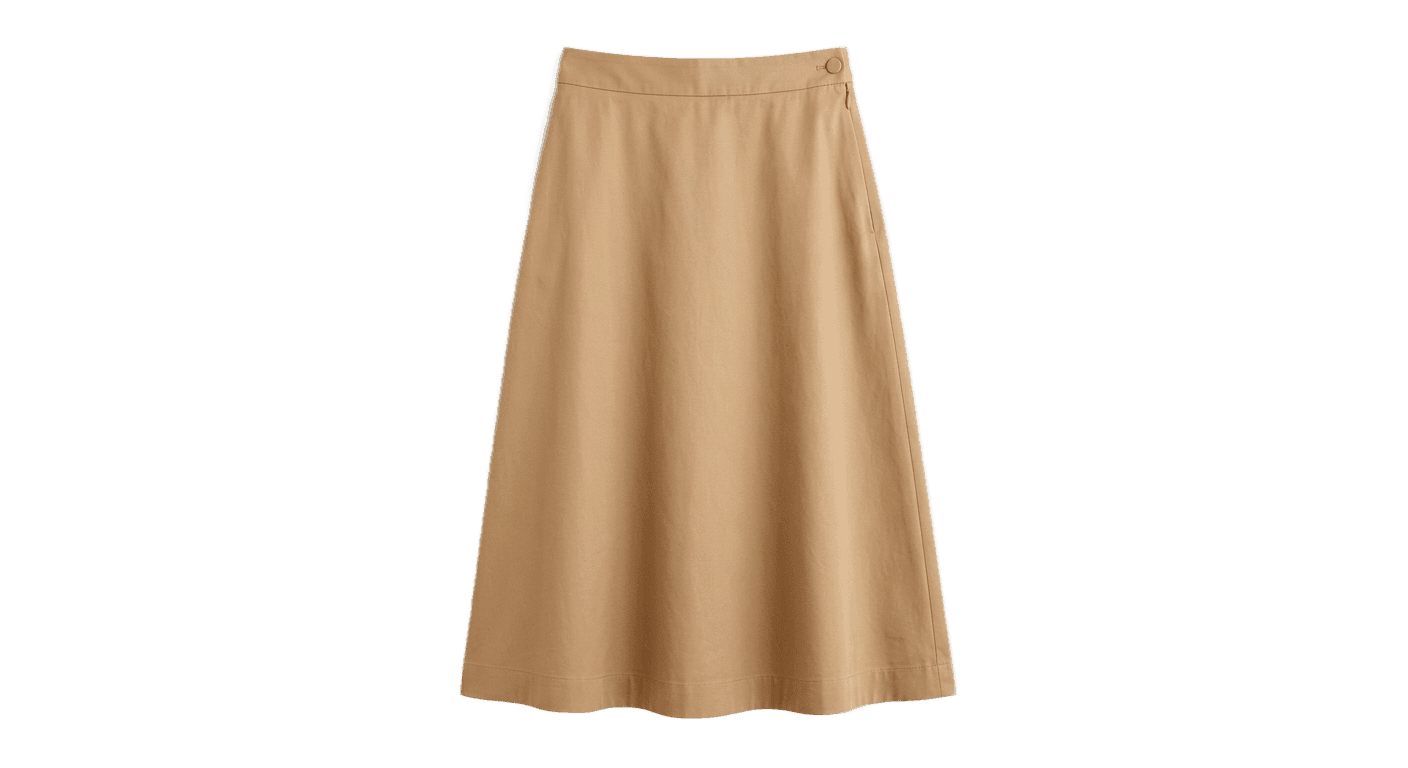 Tan Midi Skirt